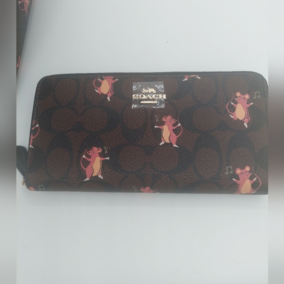 Coach Dancing party mice city tote matching wallet nwt and wallet dusty - Picture 8 of 11